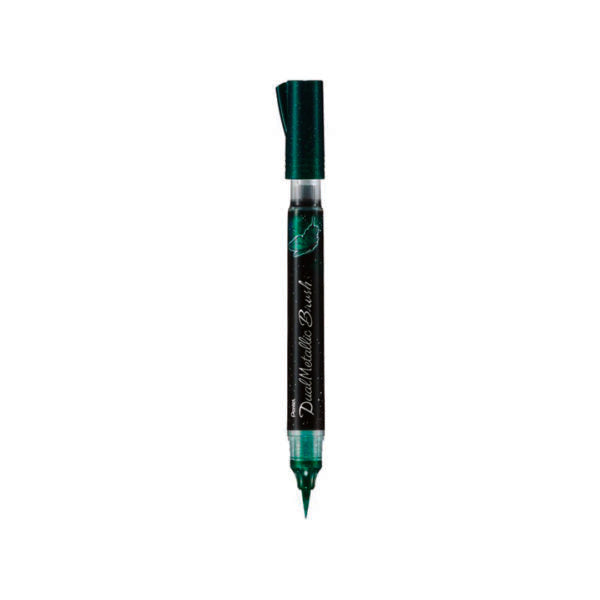 Pentel Dual Metallic Brush Pen Opaque Metallic Ink - Retail Maharaj