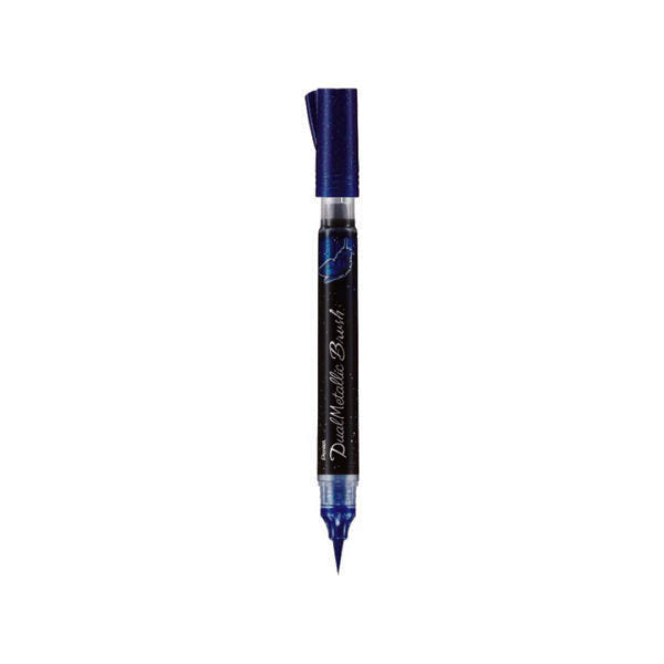 Pentel Dual Metallic Brush Pen Opaque Metallic Ink - Retail Maharaj
