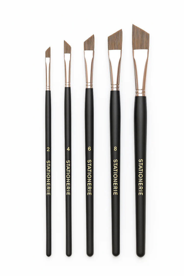 Retail Maharaj Angular Brush Set of 5 Velour Mix Media - Retail Maharaj