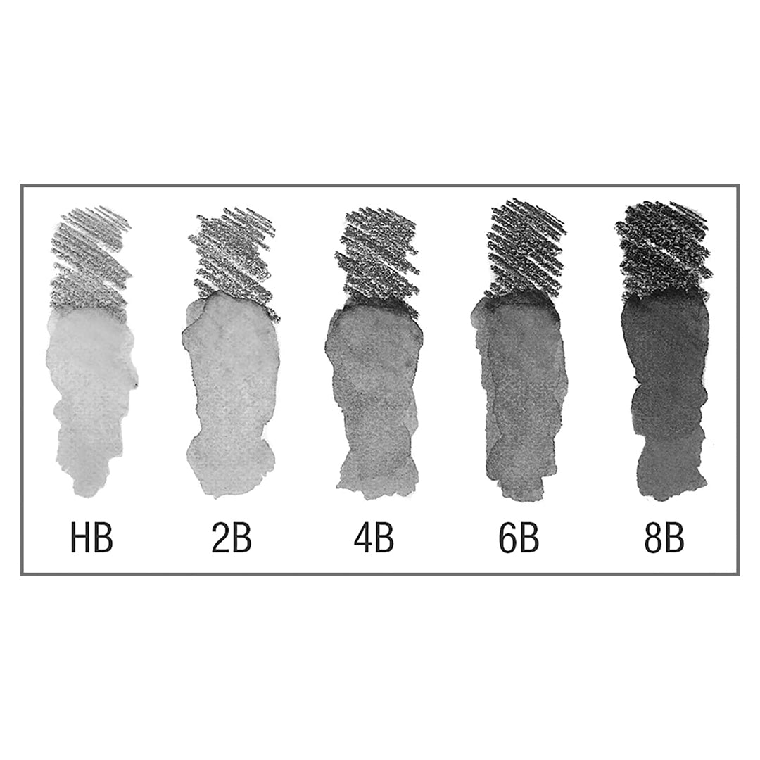 Faber Castell Graphite Aquarelle Pencil Set of 5 Water-Soluble Pencils - Retail Maharaj