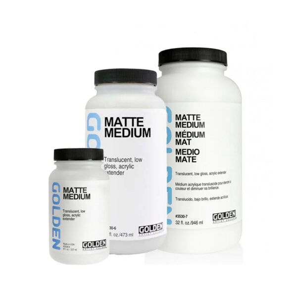Golden Acrylic Matte Medium for Paint Extension Clear Ground and Matte Finish - Retail Maharaj