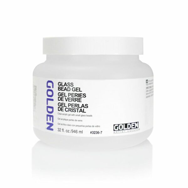 Golden Glass Bead Gel Acrylic Texture Medium for Reflective Surface Effects - Retail Maharaj