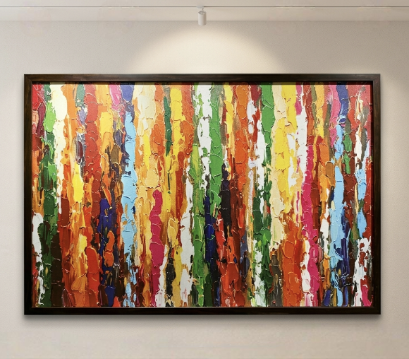 Chromatic Harmony in Motion – Digital Artwork by Debashis Sen (24 × 36 Inch)
