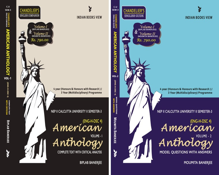 American Anthology (DSC-4) (Vol-1) & Model Q&A (Vol-2), Semester-3, C.U (English Version) - Retail Maharaj