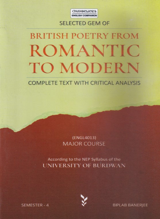British Poetry from Romantic to Modern – Complete Text with Critical Discussion, SEM-4, BU (English Version) - Retail Maharaj