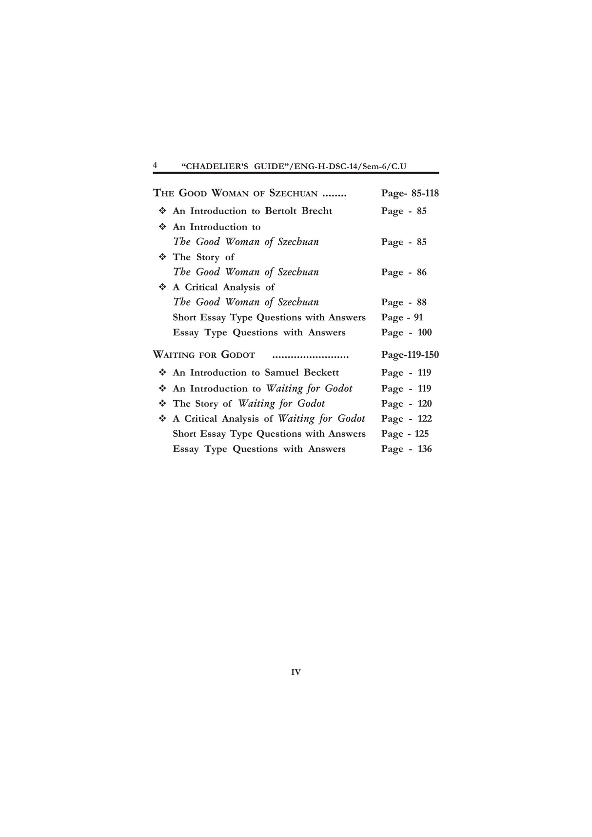Modern European Drama (Vol-2) A Model Quest. and Ans. Paper (ENG-H-DSC-14) Sem-6, CU (English Version) - Retail Maharaj