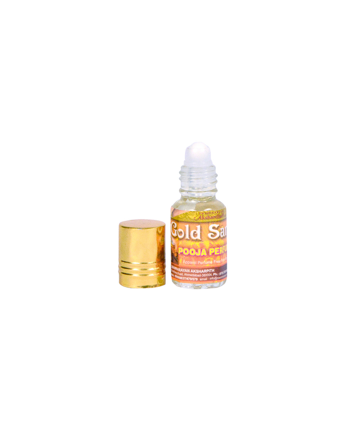 Gold Sandal Rollon 3 ML | 2" Bottle - Retail Maharaj