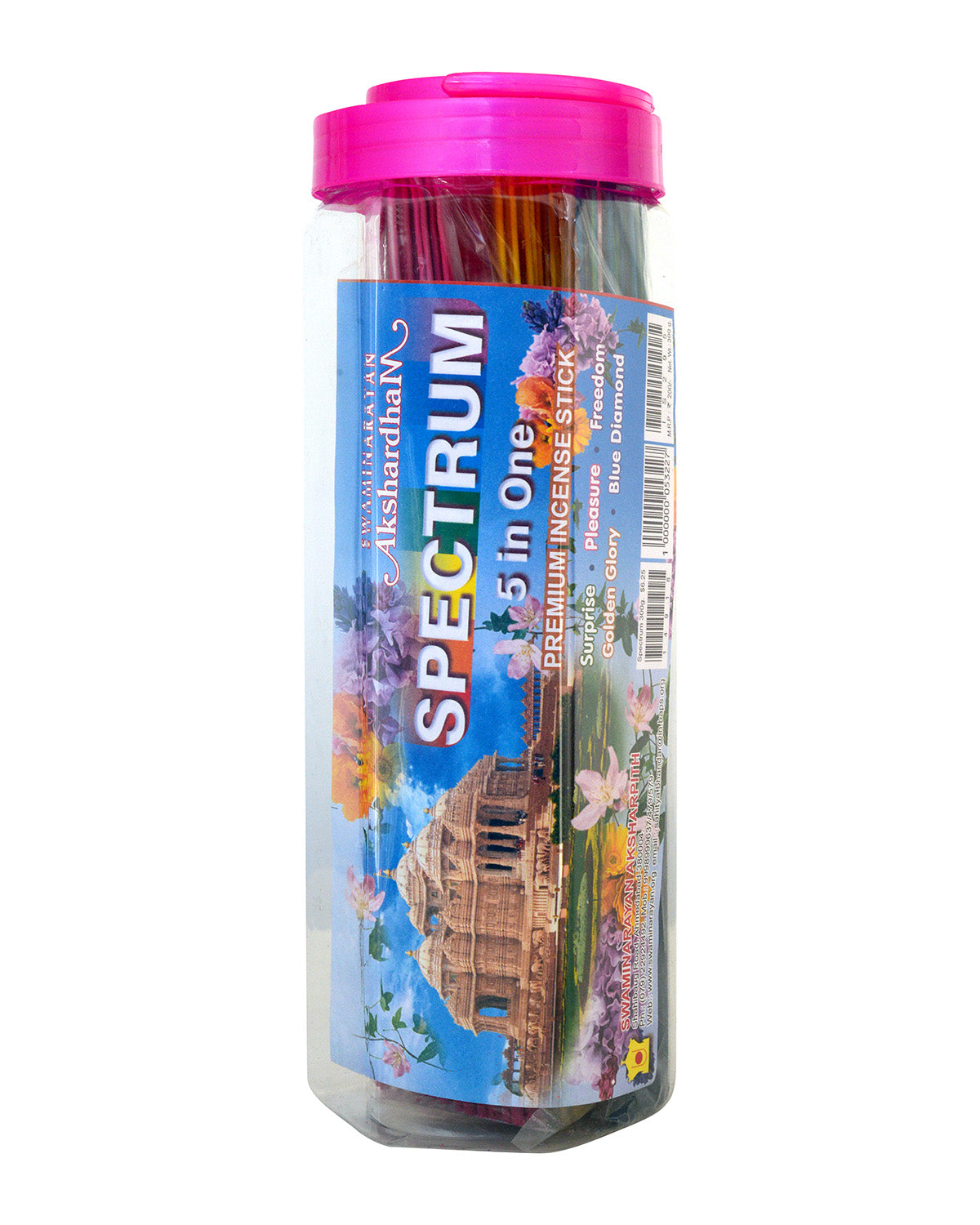 Spectrum 5 In 1 Premium Incense Stick 300 GM 9" Stick | Plastic Container