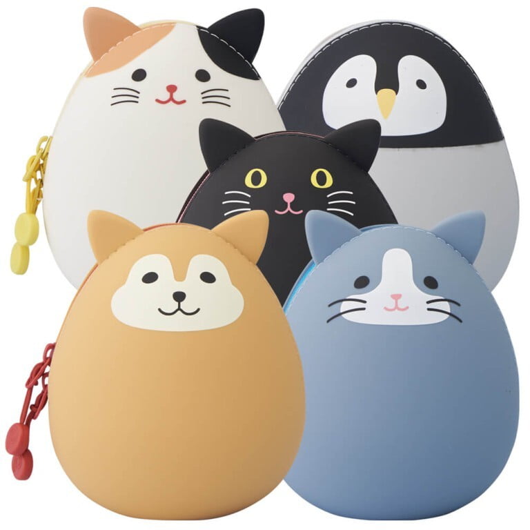 Lihit Lab PuniLabo Egg Shape Silicone Pouch Upright Stationery Organizer - Retail Maharaj