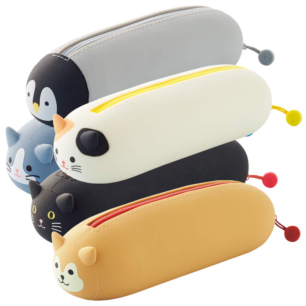 Lihit Lab Smart Fit PuniLabo Silicone Horizontal Pen Pencil Case Animal Design - Retail Maharaj