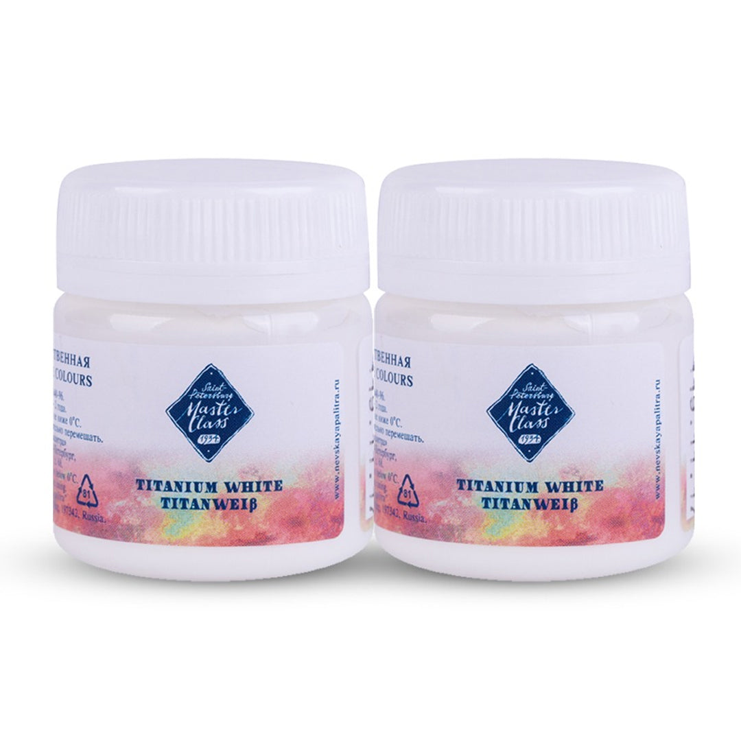 Master-Class Gouache Titanium White Set of 2 - 40ml each - Retail Maharaj