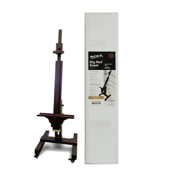 Mont Marte Big Red Professional Tilting Studio Easel Rosewood Finish - Retail Maharaj