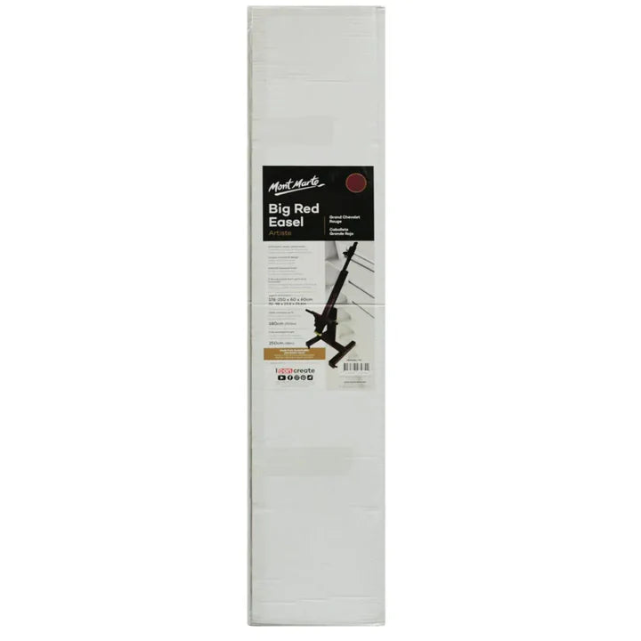 Mont Marte Big Red Beechwood Easel for Painting with Adjustable Tilt - Retail Maharaj