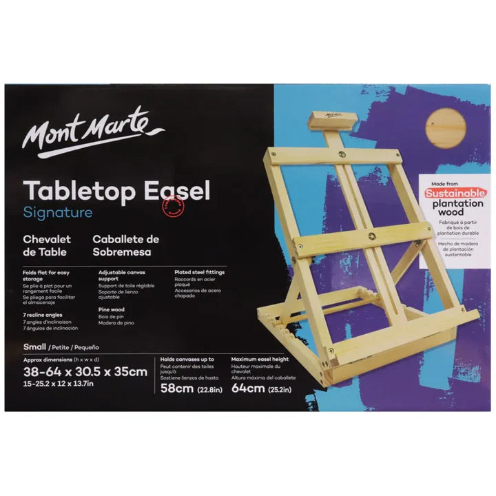 Mont Marte Small Tabletop Signature Easel for Painting and Sketching - Retail Maharaj