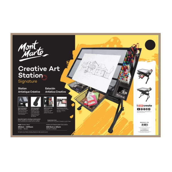 Mont Marte Creative Art Station Adjustable Drafting and Studio Workstation - Retail Maharaj