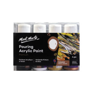 Mont Marte Premium Pouring Acrylic Paint Set 4 Colors Ready to Pour - Retail Maharaj