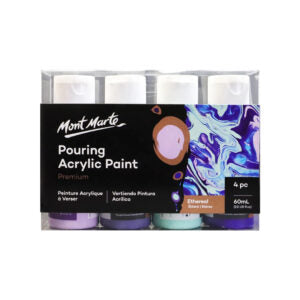Mont Marte Premium Pouring Acrylic Paint Set 4 Colors Ready to Pour - Retail Maharaj