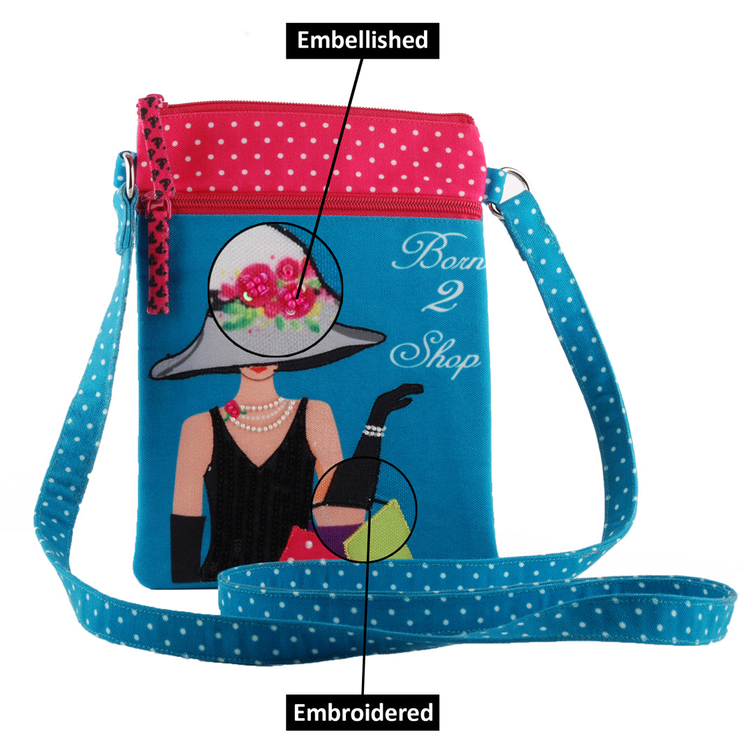 Pinaken Canvas Sling Bag with Zip Closure Crossbody Shoulder Bag for Everyday Essentials - Retail Maharaj