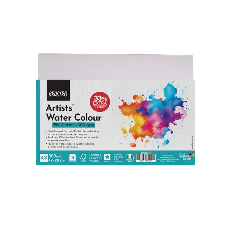 Brustro A5 Watercolour Paper Pad 300 GSM - Retail Maharaj