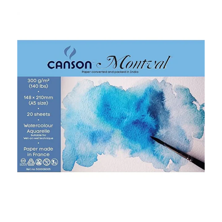Canson Montval A5 Watercolour Paper Pad 300 GSM 24 Sheets - Retail Maharaj