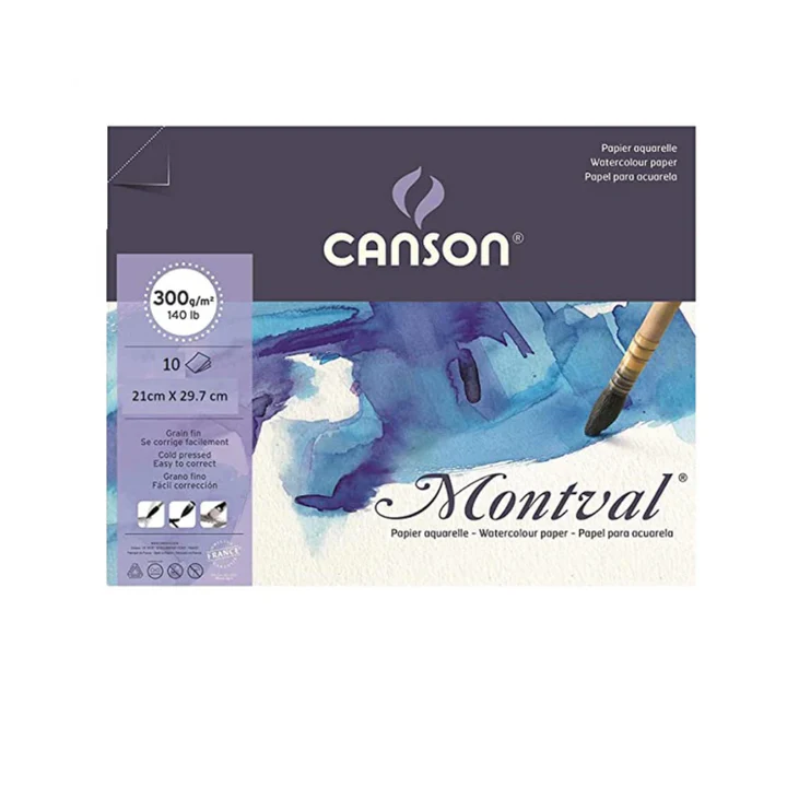 Canson Montval A4 Watercolour Paper Pad 300 GSM 12 Sheets - Retail Maharaj