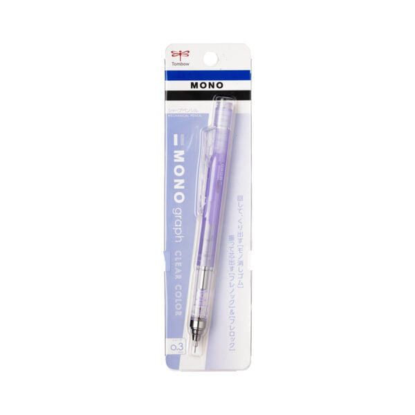 Tombow Mono Graph Clear Color Mechanical Pencil 0.3mm and 0.5mm Drafting - Retail Maharaj