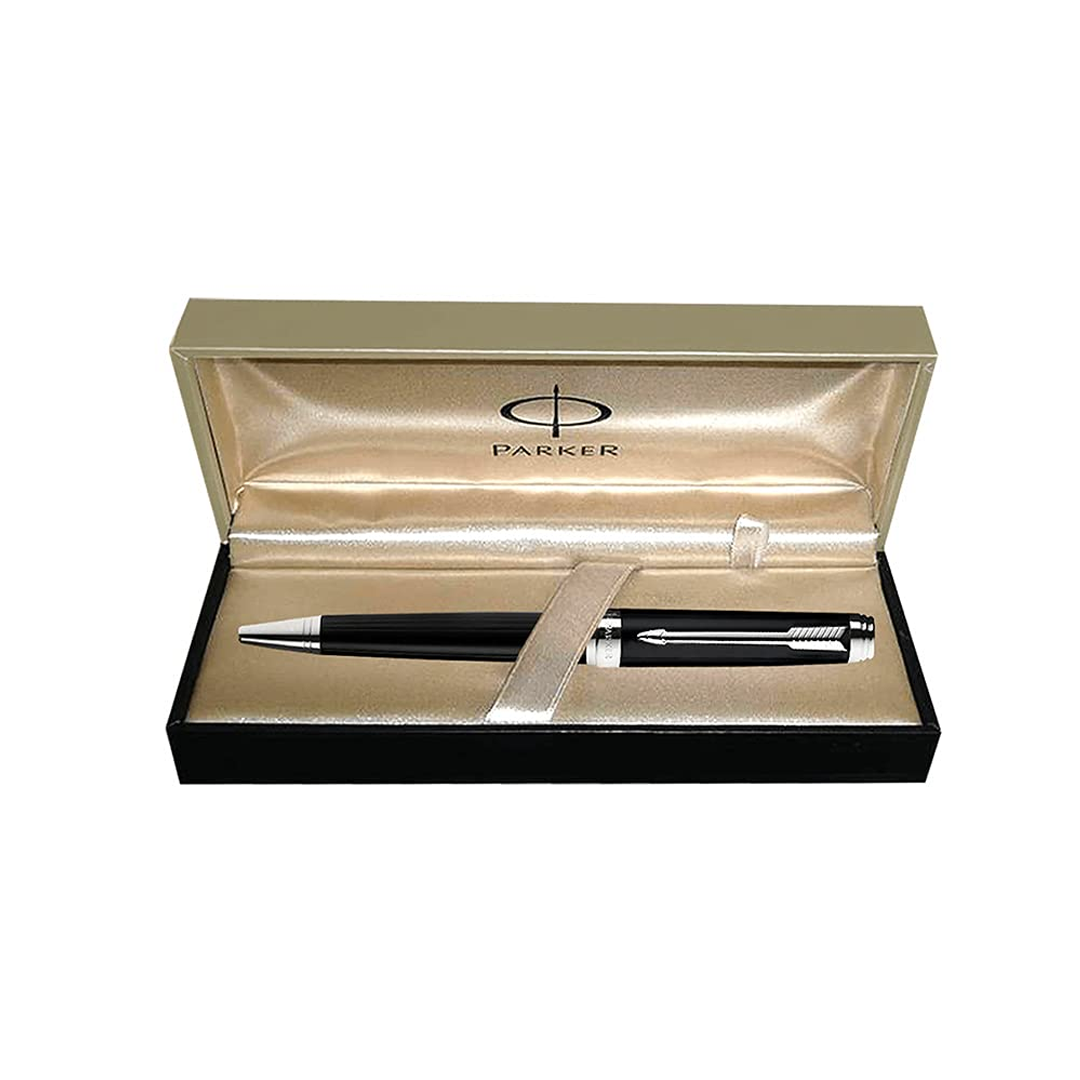 Parker Ambient Lacque Black Chrome Trim Ballpoint Pen - Retail Maharaj