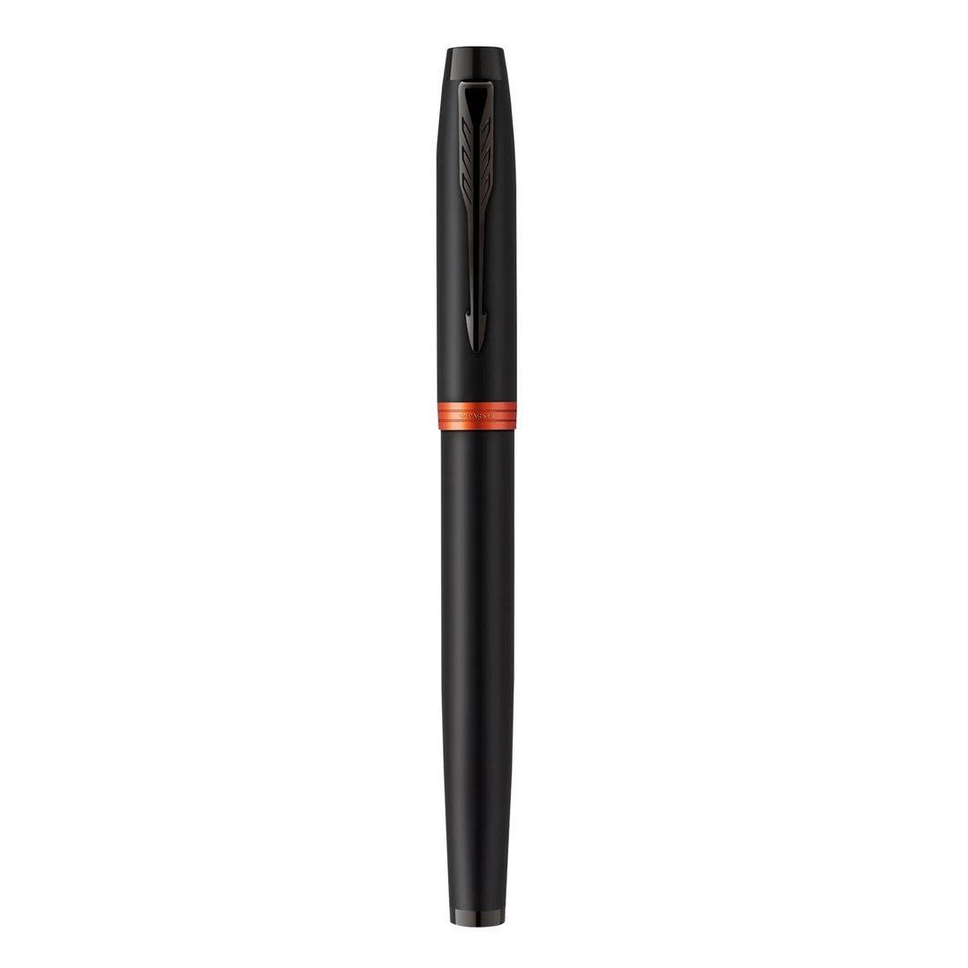 Parker IM Professional Flame Orange Black Trim Rollerball Pen - Retail Maharaj