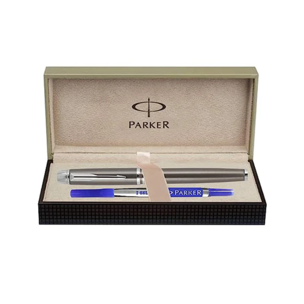 Parker Odyssey Gun Metal Rollerball Pen with Chrome Trim - Retail Maharaj