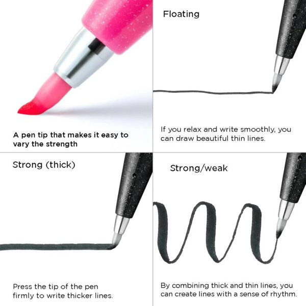 Pentel Brush Sign Pens Set of 6 – Start-Up Colours - Retail Maharaj