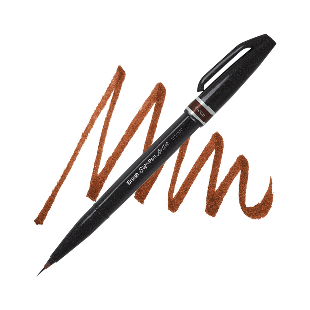 Pentel Touch Brush Sign Pen Artist Extra Fine Brush Tip - Retail Maharaj