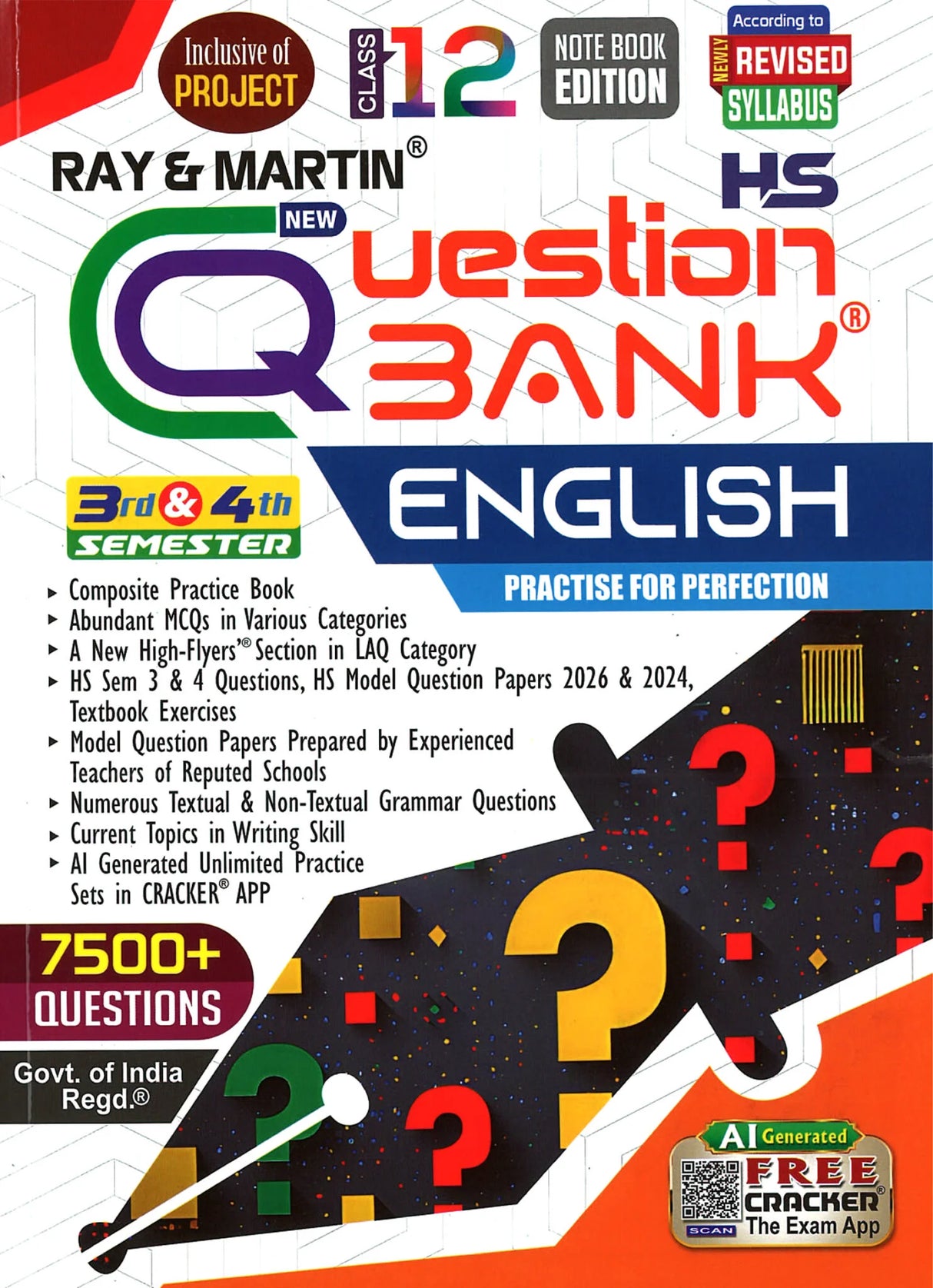 Ray Martin Question Bank English Class 12 | Semester 3 & 4 Combined | 2026 - Retail Maharaj