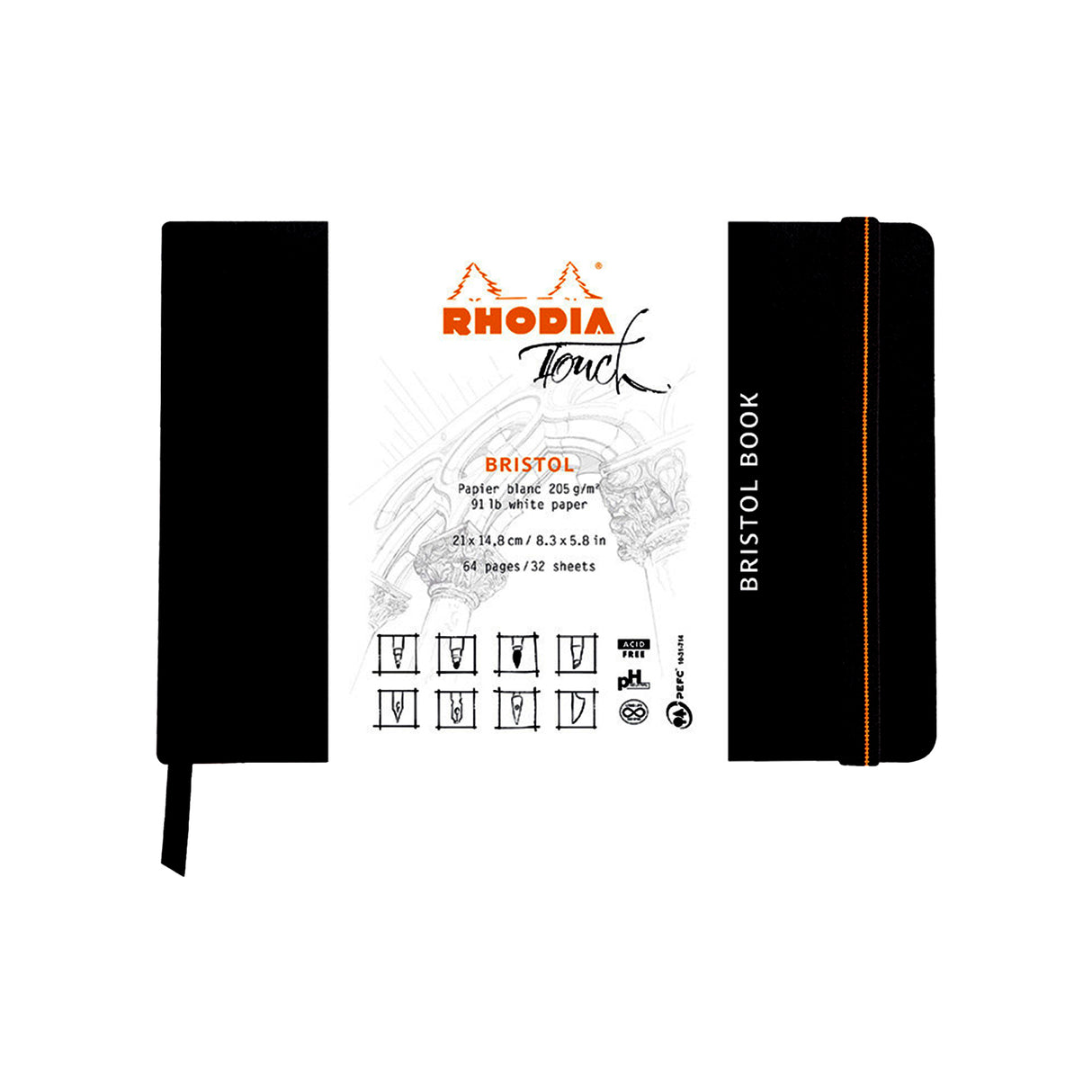 Rhodia Touch Bristol Softcover Sketchbook A5 – 205 GSM - Retail Maharaj