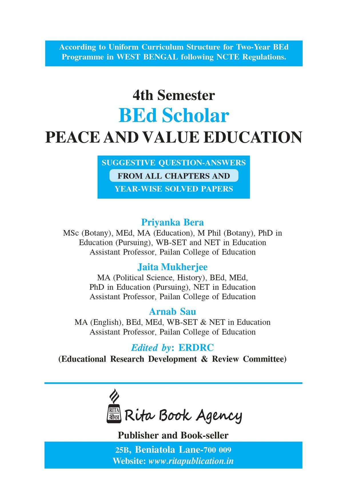 4th Semester BEd Scholar: Peace and Value Education