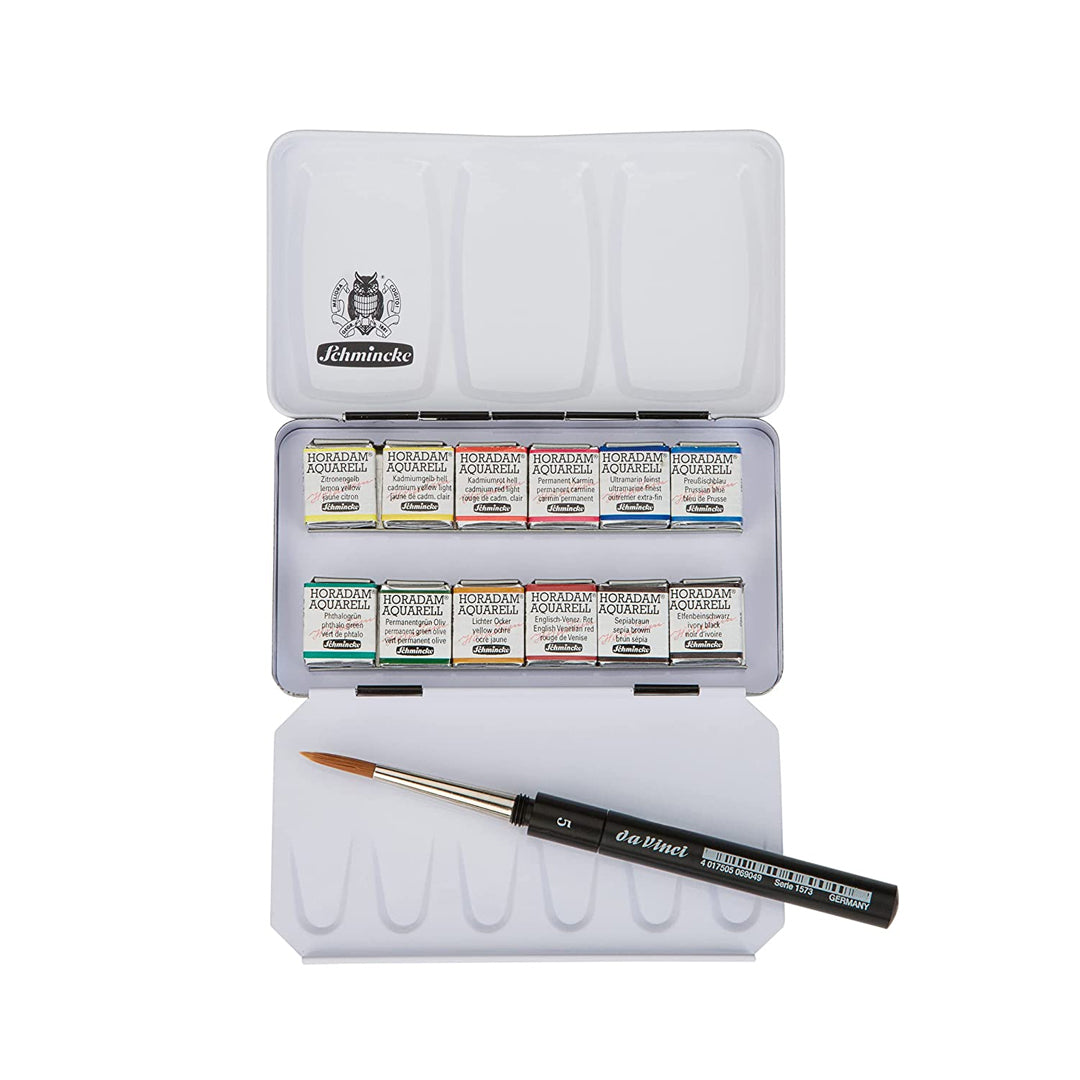 Schmincke Horadam Aquarell Professional Watercolour Pan Sets in Metal Case - Retail Maharaj