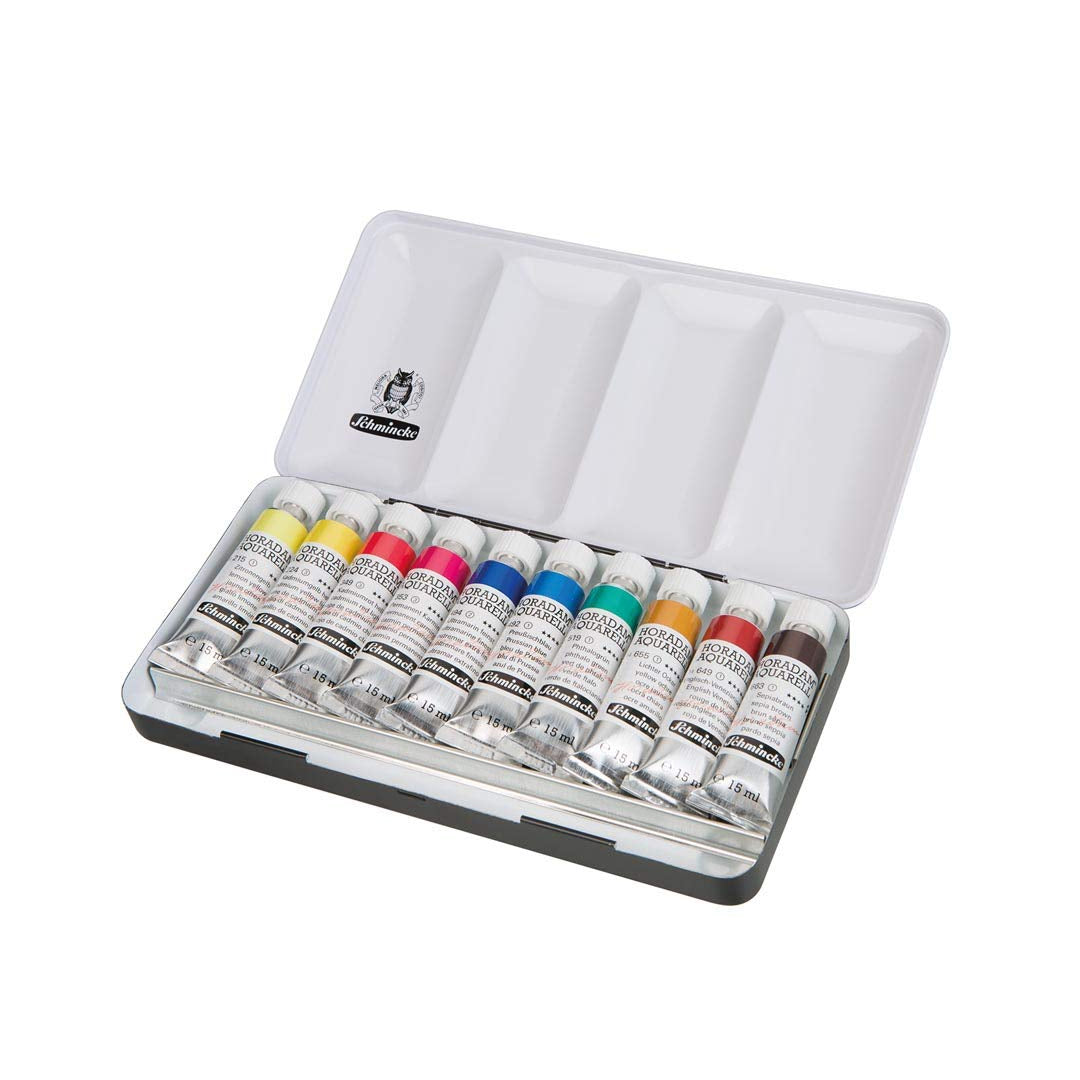 Schmincke Horadam Aquarell Professional Watercolour Tube Set in Metal Box - Retail Maharaj