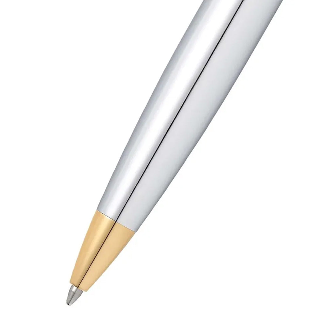 Sheaffer 300 Bright Chrome Ballpoint Pen with Desk Table Clock Gift Set - Retail Maharaj
