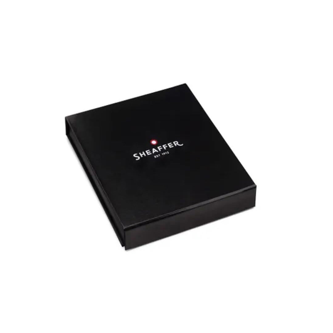 Sheaffer VFM 9422 Polished Chrome Gold-Plated Trim Ball Pen with A6 Notebook - Retail Maharaj
