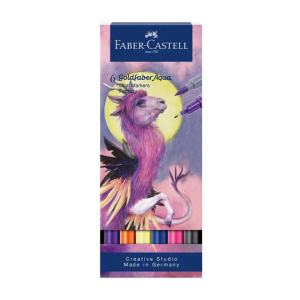 Faber Castell Goldfaber Aqua Dual Tip Watercolour Marker Set Brush and Fineliner - Retail Maharaj
