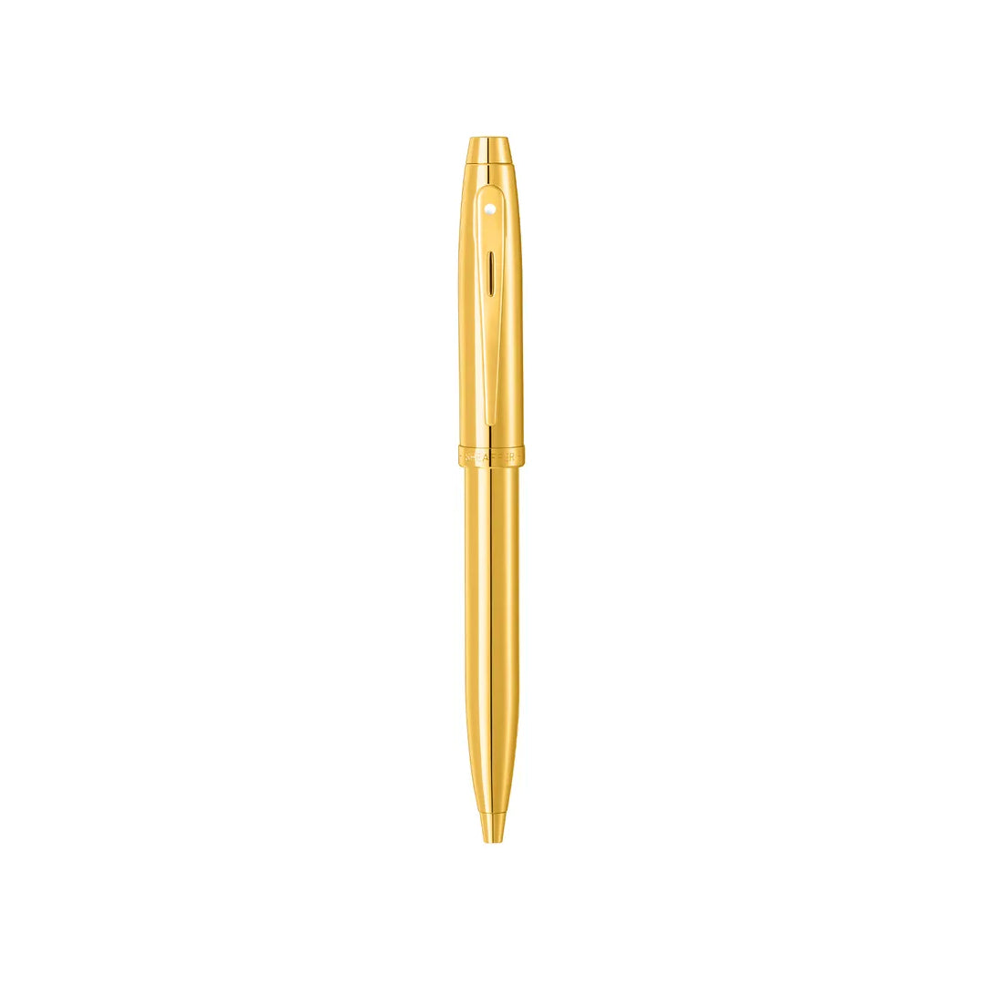 Sheaffer 100 Gold Finish Writing Pen with PVD Gold Trim - Retail Maharaj