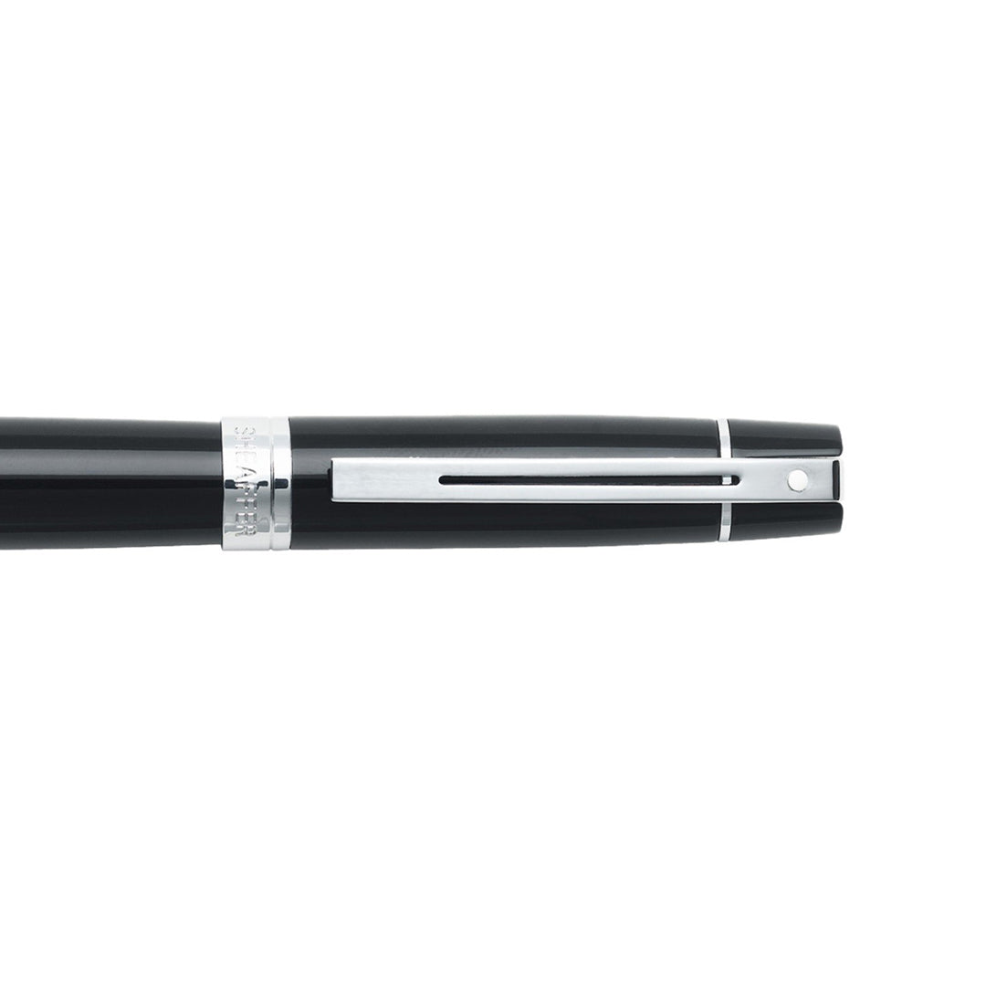 Sheaffer 300 Rollerball Pen Glossy Black with Chrome-Plated Trim - Retail Maharaj