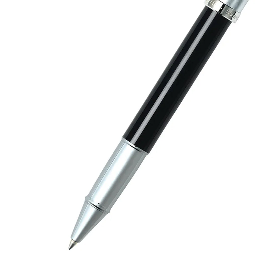 Sheaffer 100 Rollerball Pen Black and Brushed Chrome Gift Edition - Retail Maharaj