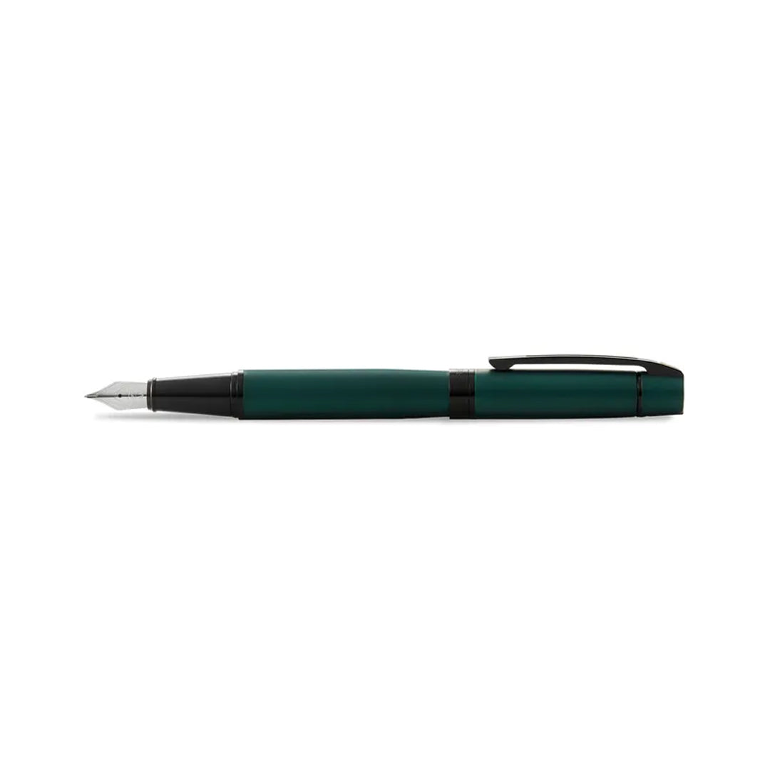 Sheaffer 300 Lacquer Fountain Pen Matte Green with Black Trim - Retail Maharaj