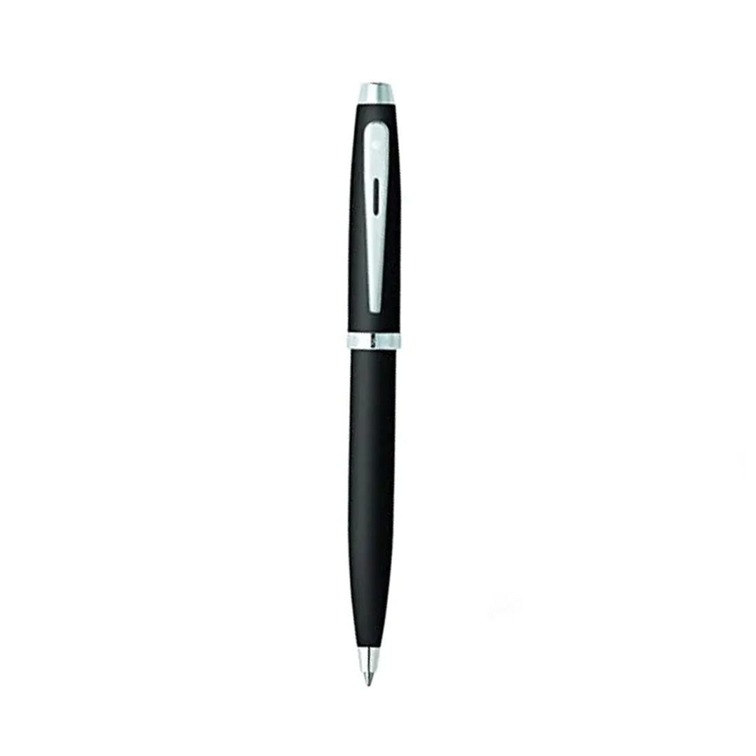 Sheaffer 100 Ballpoint Pen and Business Card Holder Gift Set Brushed Chrome - Retail Maharaj