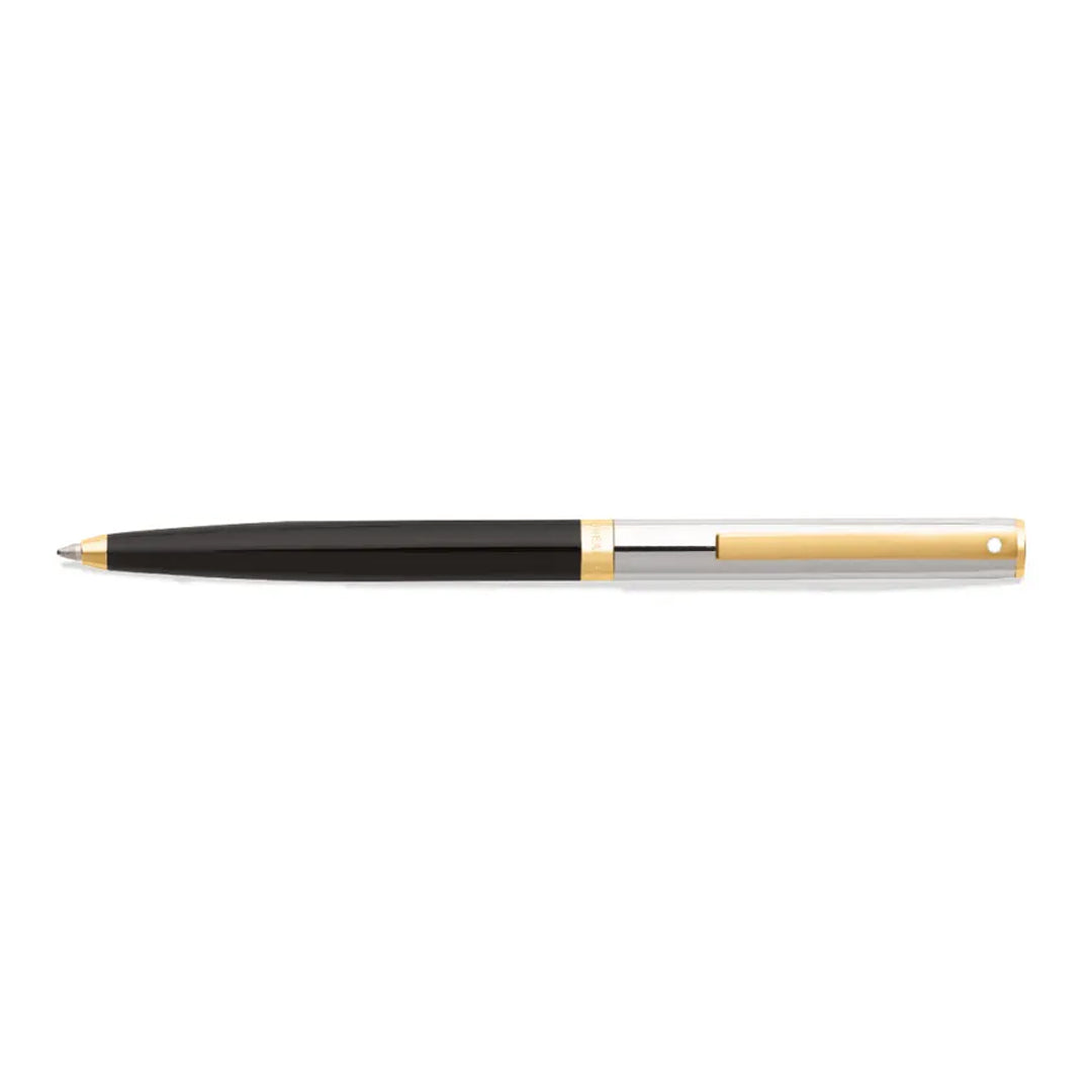 Sheaffer Sagaris Gloss Black Rollerball Pen with Chrome Cap and Gold Tone Trim - Retail Maharaj