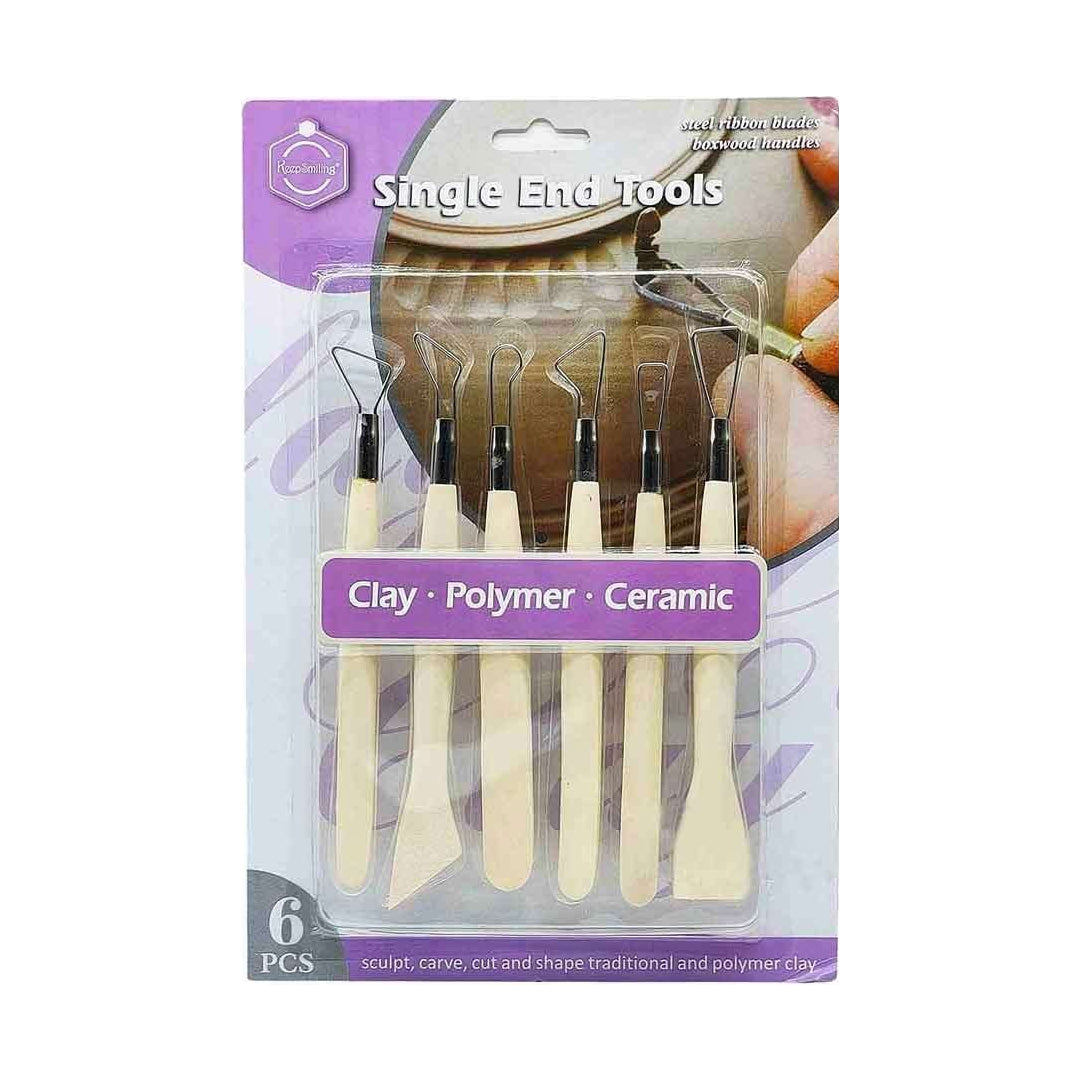 KeepSmiling Single End Tools Set for Clay / Polymer / Ceramic – Set of 6 - Retail Maharaj