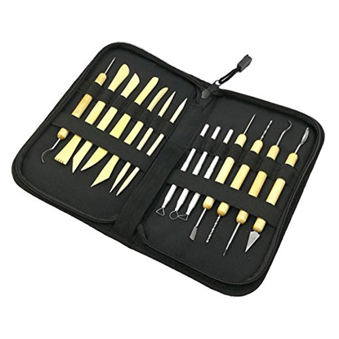 Clay Modeling Collection Tools with Black Case – 14 Pieces Set - Retail Maharaj