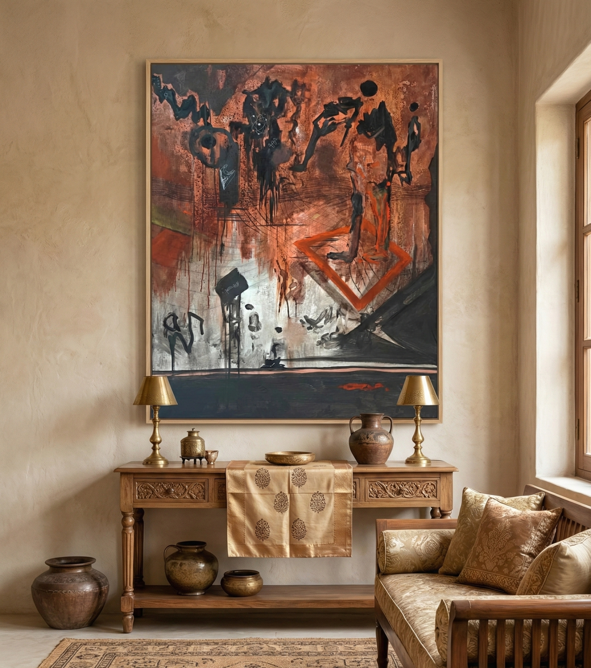 Premium Large Abstract Fine Art – "Space Time"