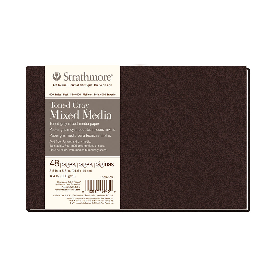 Strathmore 400 Series Toned Tan and Gray Mixed Media Art Journal Hardbound and Softcover - Retail Maharaj