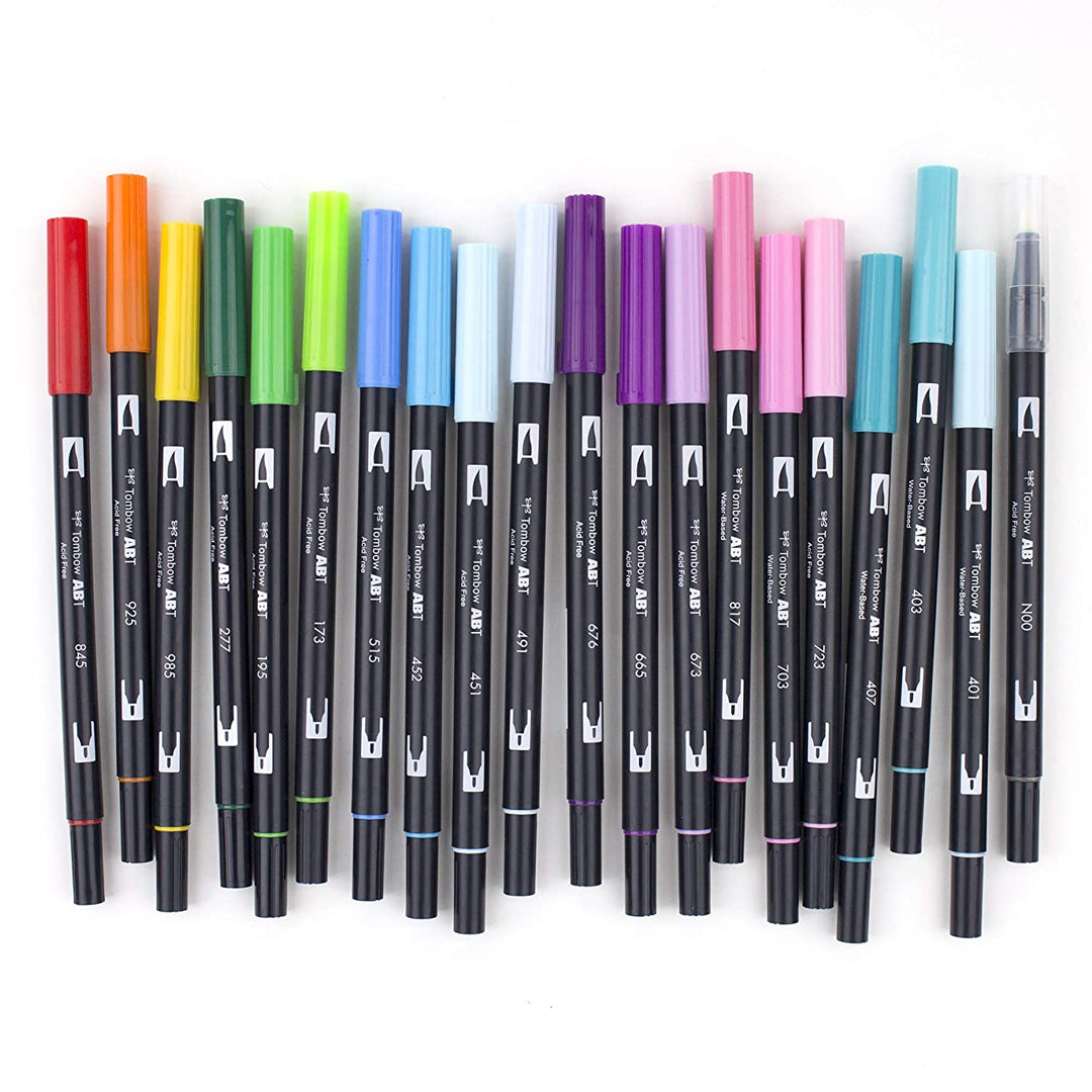 Tombow Dual Brush Pen Set of 20 Colours – Perfect Blends Palette - Retail Maharaj